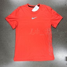 NWT Nike Pro DD1828-634 Men Dri-FIT Running Training Top Tee Habanero Red Size S - $34.95