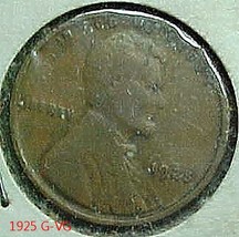 Lincoln Wheat Penny 1925  G- VG - $2.00