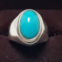 Genuine  Turquoise Ring Real Feroza  Ring Handmade Feroza Ring Size US 7 - £116.96 GBP
