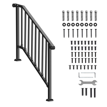 VEVOR Double-column Handrails for Outdoor, 3-4 Step Stair Hand Rail Kit,... - $67.99