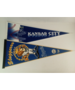 MLB Kansas City Royals Lot Of 2 Vintage Team Logo Pennants 30&quot; X 12&quot; - $14.84