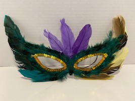 Women&#39;s / Men&#39;s Real Feathers Mardi Gras Masquerade Mask Multicolored - £6.60 GBP