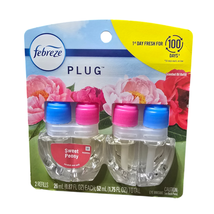 2 Ct Pack Febreze Plug In Sweet Peony Scented Oil Refill Air Freshener - $19.18