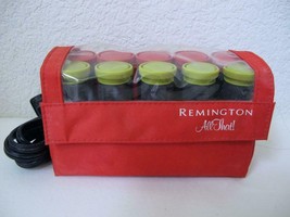 Vintage Remington All That! Travel Hot Rollers Set in Nylon Case w Clips... - $14.99