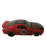 Hot Wheels Custom &#39;07 Ford Mustang Red Black Art Car Diecast Toy Pixelat... - £3.94 GBP