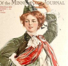 Gorgeous Red Haired Scottish Woman 1912 Lithograph Sunday Mag Cover Art DWCC9 - $69.99