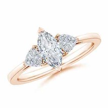 ANGARA Lab-Grown Diamond Three Stone Ring in 14k Solid Gold (Carat-1 Ct.tw) - £1,195.13 GBP