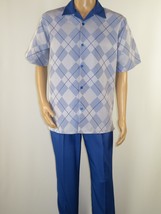 Men MONTIQUE 2pc Walking Leisure Suit Matching Set Short Sleeves 2216 Ro... - $40.00