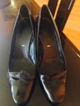 Pre-owned Sigerson Morrison Black Leather Pumps SZ 7 Made in Italy - £44.22 GBP