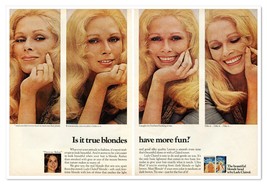 Lady Clairol Beautiful Blonde Head Hair Color Vintage 1972 2-Page Magazi... - £9.77 GBP