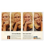Lady Clairol Beautiful Blonde Head Hair Color Vintage 1972 2-Page Magazi... - £9.67 GBP