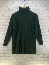 Classiques For Nordstrom 100% Merino Wool Turtle Neck Green Womens Sz S - £23.29 GBP