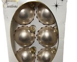 Sparkling Creations Shiny Creamy Gold Glass Ornaments 2.5 inch Balls Set... - $13.03
