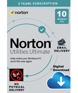 Norton Utilities Ultimate 2 Years 10 Windows PCs Global Key Digital Down... - $79.99