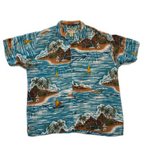 Vintage 90’s Big Dogs Hawaiian Shirt Mens Medium 100% Rayon Beach - £15.15 GBP