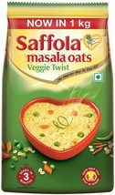 Saffola Masala Oats, Veggie Twist, 1 kg (Free shipping world) - $36.58