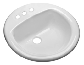 Mansfield 239-4  Round Self-Rimming Lavatory Sink Sink MS Vitreous China,  White - $49.50