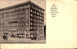 Vintage Postcard-The Beacon Chambers Bachelor Apartments-BOSTON MA-cir.1910-BK50 - £6.74 GBP