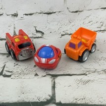 Fisher Price Zoomers Dump Truck Firetruck Race Car 2010 Red Orange Toddl... - $11.88