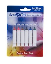 Brother ScanNCut Pen Set CAPEN1, 6-Piece Color Permanent Ink Pens for Drawing an - £14.50 GBP