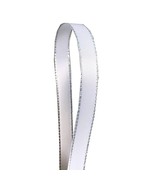 White Double Face Satin Ribbon With Silver Border, 1/4 Inch X 50Yd - £15.63 GBP