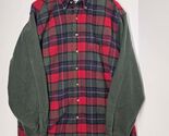 Vintage Eddie Bauer Shirt Men's XL Tall Red Green Plaid Wool Blend Flannel - $33.65