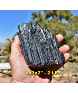 LARGE BLACK TOURMALINE Crystal * 4x3x2&quot; * Lustrous Brazil Pegmatite Mineral - £46.98 GBP