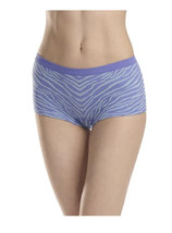 No Boundaries Women&#39;s Seamless Boyshort Panties Size SMALL Peri Mist Zebra - £8.82 GBP