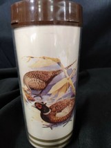 VINTAGE THERMO-SERV TUMBLER 12 OZ  RAEDEKE PRINT PHEASANTS - £6.13 GBP