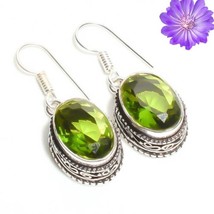 Chrome Diopside Gemstone Drop/Dangle Multi-Color Earrings 925 Silver For Women - £8.59 GBP