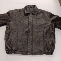 Excelled RN# 20849 Men's Brown Full Zip Pockets Leather Jacket Size Large  image 15