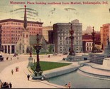Monument Place Looking Northeast from Market Indianapolis IN Postcard PC12 - £4.00 GBP
