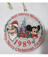 Goofy &amp; Mickey Walt Disney World 1989 Christmas Parade Ceramic Ornament - £7.96 GBP
