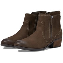 Clarks Collection Women Charlten Ave Zip Up Ankle Booties Size US 9M Slate Brown - £49.02 GBP