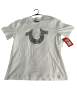 Men’s True Religion White Disco Silver Metallic T-Shirt XL NEW MSRP  $69... - $49.39