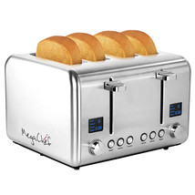 MegaChef 4 Slice Toaster in Stainless Steel Silver - $86.04