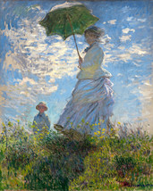 Art Wall woman with an umbrella oil painting Giclee Art HD printed on canvas L - £6.71 GBP+