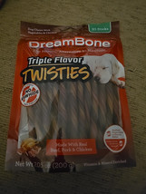 Triple Flavor Twisties 25 Ct Rawhide-Free Dog Chews Real Beef(K33) - $13.10