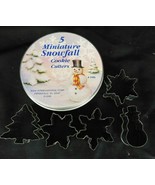 5 Miniature Winter Xmas Cookie Cutters R&amp;M International Snow Flake Snow... - £14.84 GBP