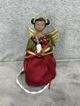 Vintage Lighted Christmas Angel Girl 6” Christmas Tree Ornament - $11.98