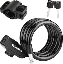 ValueMax 4FT Cable Bike Lock Stainless Keys Secure Mount Bracket ABS Loc... - £23.27 GBP