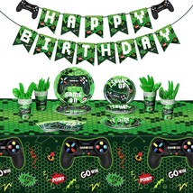 172 Pieces Video Game Party Decoration Set Game Happy Birthday Banner Gamer Part - £35.37 GBP