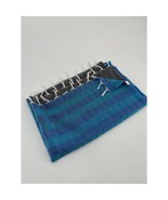 La+H Keiji Otani Scarf Blue Gray Colorblock Made in Japan - $24.50