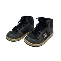 DC Youth Size 8 Shoes High Top Black Gray - £8.78 GBP