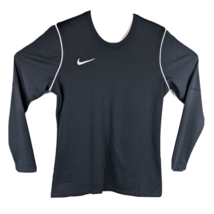 Womens Black Pullover Workout Top Medium Nike Light Soccer Sweatshirt - $25.10