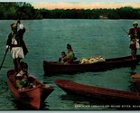 Seminole Indians on Miami River Miami Florida FL UNP Unused DB Postcard J9 - $14.80