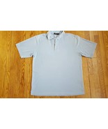 BUGATCHI UOMO Golf Rugby Polo Shirt Men&#39;s Size Large Light Blue Rayon Blend - €10,74 EUR