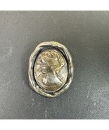 Vintage Sterling Silver 925 Cameo Woman Portrait Brooch Pin – Estate Jew... - $1,312.10 MXN