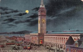 Ferry Building Night View Moon Clock San Francisco California CA Postcard E01 - £4.62 GBP