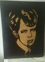 Old Vintage  Rare Hand made Wood Picture Russian Poet Sergei Yesenin Есе... - £62.90 GBP